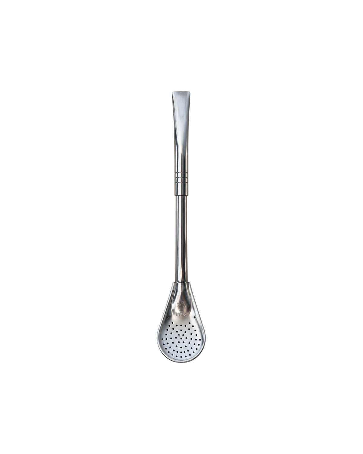 Bombillón Mate Club de acero inoxidable con pico curvado y filtro perforado reforzado de 19 cm de largo