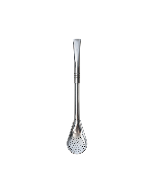 Bombillón Mate Club de acero inoxidable con pico curvado y filtro perforado reforzado de 19 cm de largo
