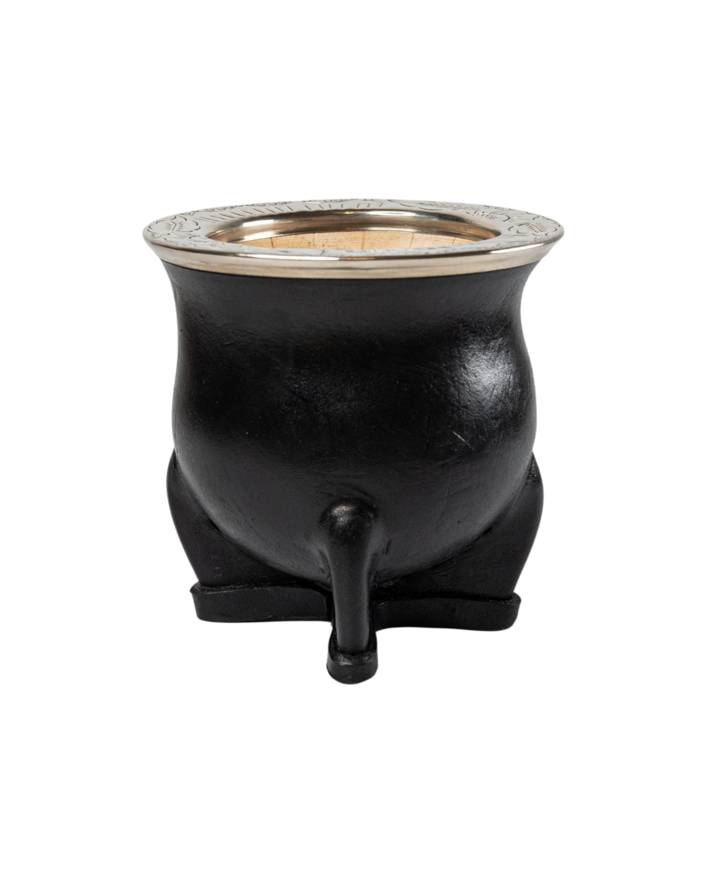 Mate Camionero Cincelado Negro - Interior de Calabaza