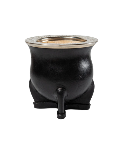 Mate Camionero Cincelado Negro - Interior de Calabaza
