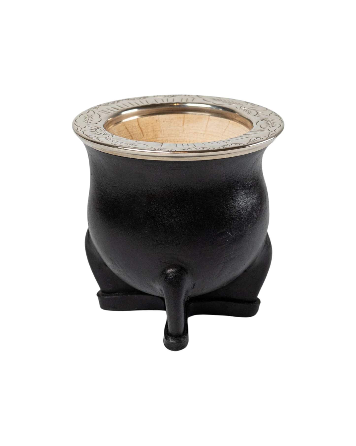 Mate Camionero Cincelado Negro - Interior de Calabaza