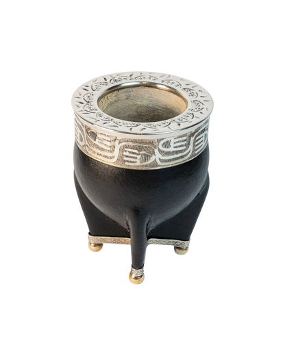 Mate Imperial Premium Negro Cincelado - Interior de Calabaza