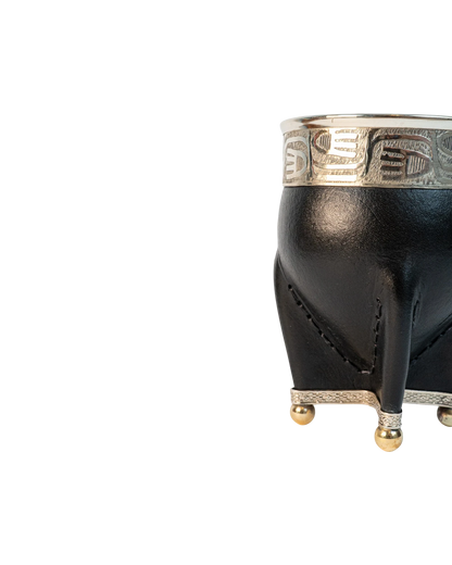 Mate Imperial Premium Negro Cincelado - Interior de Calabaza