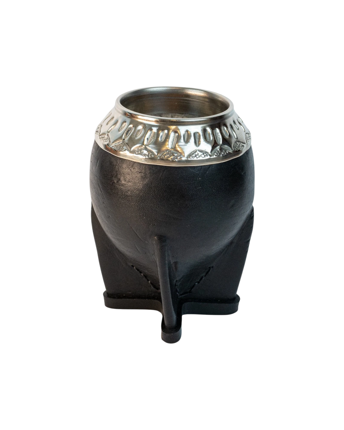 Mate Torpedo Cincelado Negro - Interior de Calabaza