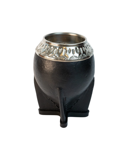 Mate Torpedo Cincelado Negro - Interior de Calabaza