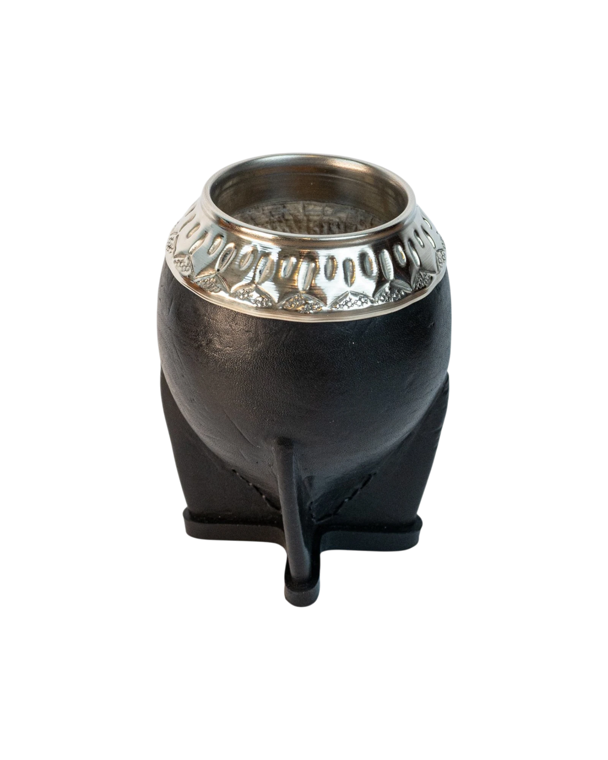 Mate Torpedo Cincelado Negro - Interior de Calabaza
