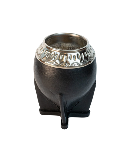 Mate Torpedo Cincelado Negro - Interior de Calabaza