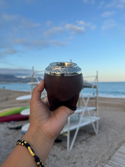 Mate Torpedo Cincelado Marrón