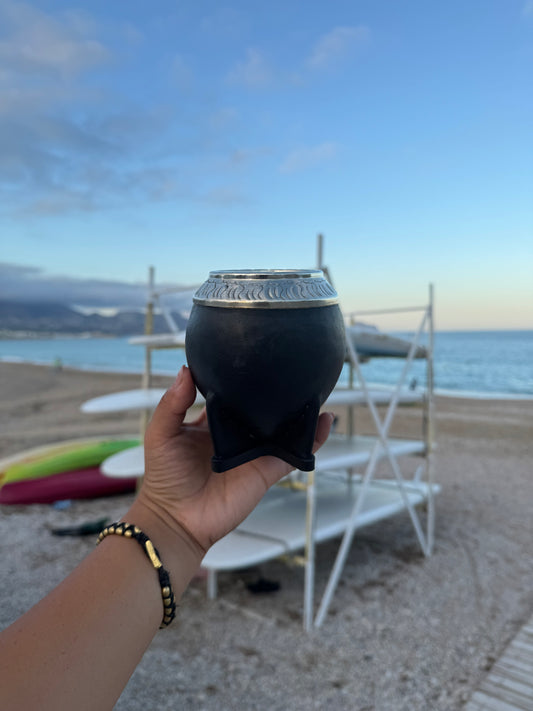 Mate Torpedo Cincelado Negro
