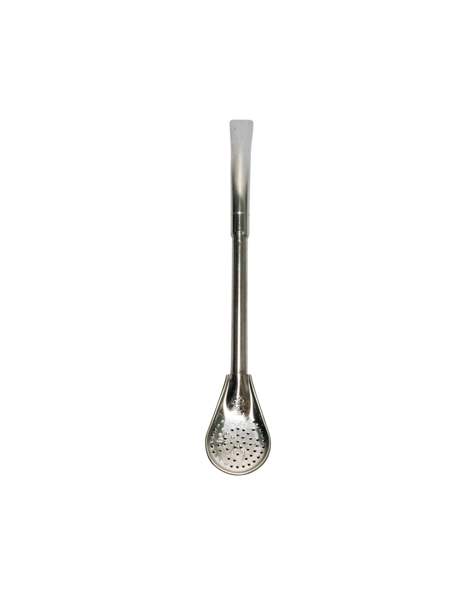 Bombilla de acero inoxidable Mate Club con pico curvado y reforzado, ideal para todo tipo de yerbas. Largo 19cm.