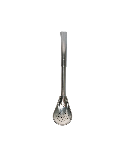 Bombilla de acero inoxidable Mate Club con pico curvado y reforzado, ideal para todo tipo de yerbas. Largo 17cm.